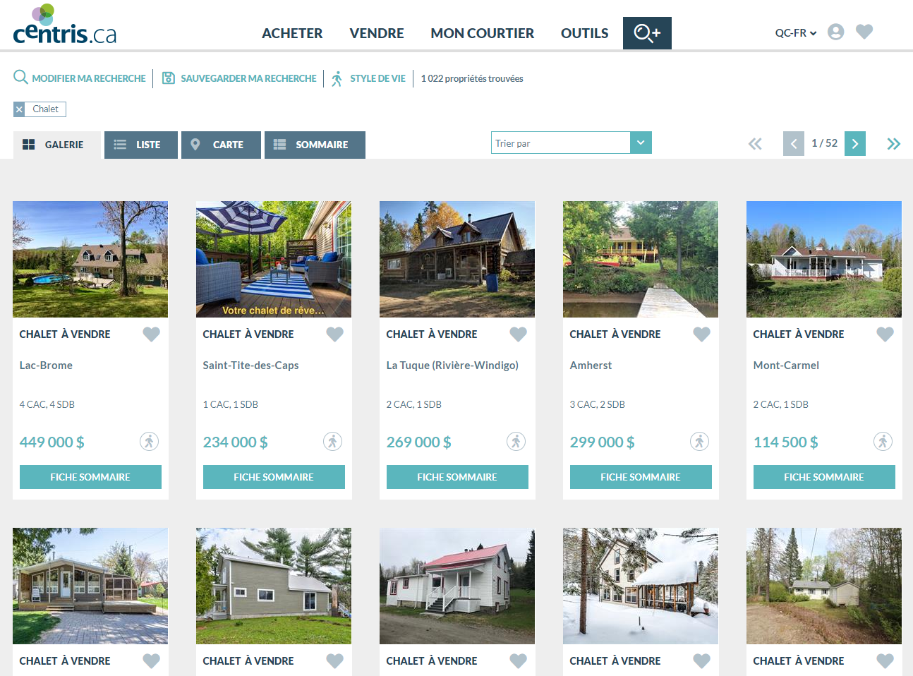 Rechercher des chalets sur Centris.ca! Centris.ca